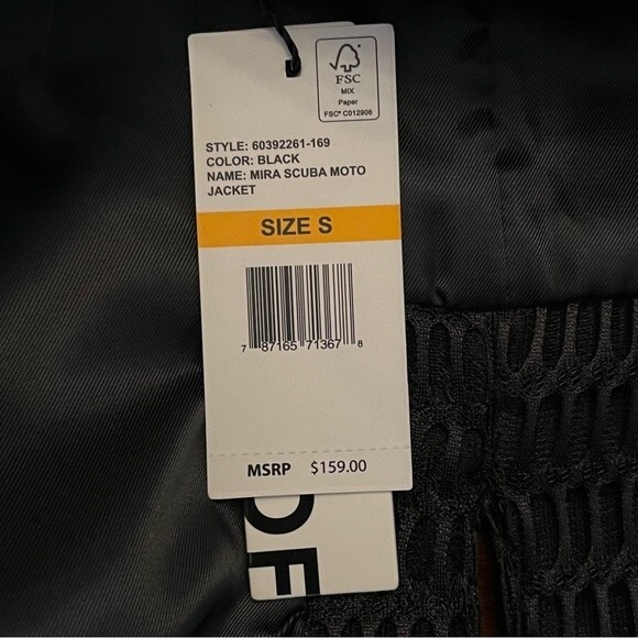 NWT Kind Of Black Mira Scuba Moto Jacket Small - Picture 7 of 9